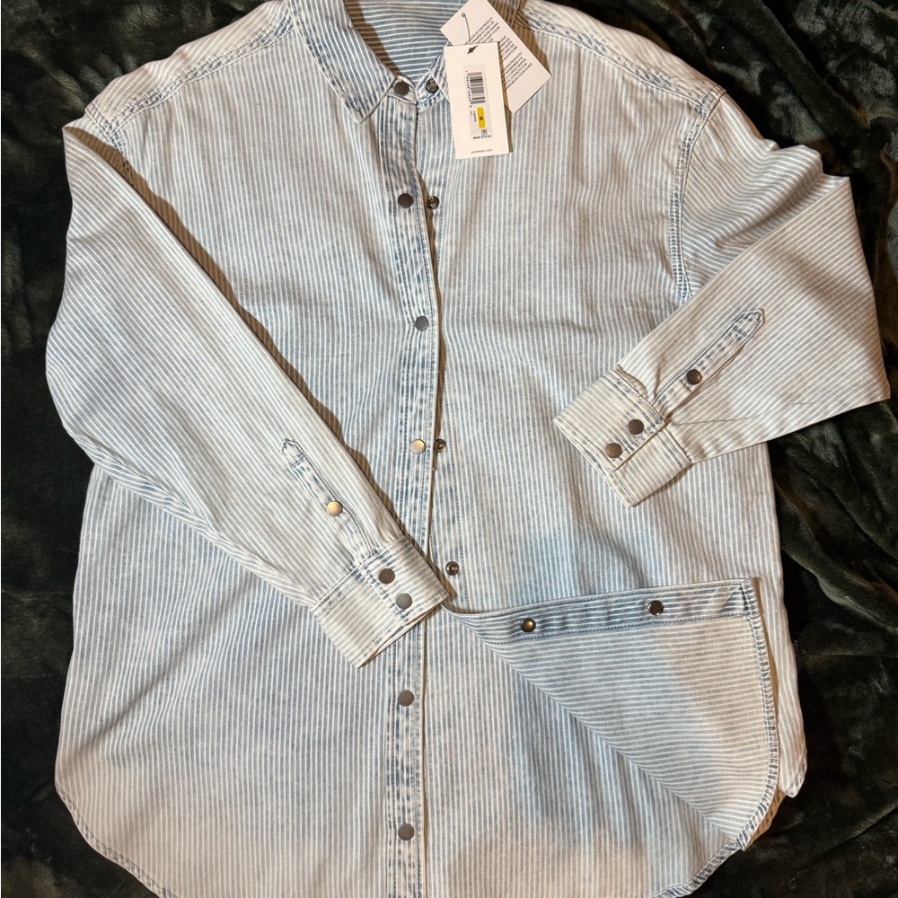 Calvin Klein Jeans Blue Striped Shirt